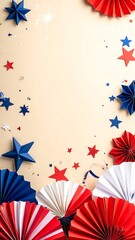 Obraz premium Patriotic American Independence Day Celebration Decor.