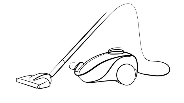 Vacuum cleaner illustration on white background.