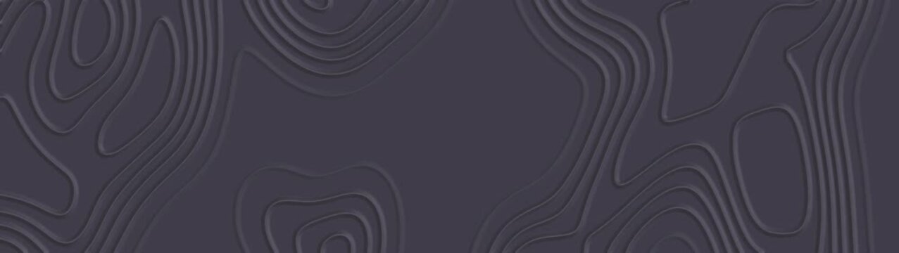 Abstract embossed dark gray background featuring layered topographic contour lines and organic flowing shapes. Modern minimalist composition with raised textures, monochromatic charcoal tones, and sub
