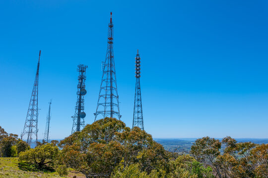 Telecommunications tower infrastructure Mount Canobolas near Orange
