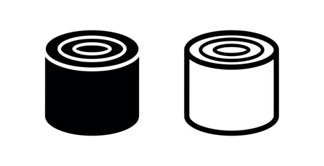 Sushi maki roll icon for Japanese cuisine design © liubomir118809