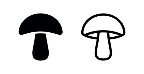 Mushroom fungus icon set for nature and food © liubomir118809