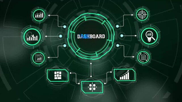Dashboard interface visualizing complex corporate process automation workflows and secure database connectivity paths
