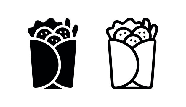 Falafel Shawarma Wrap Icons