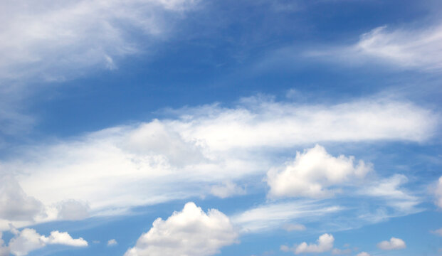 blue sky background.