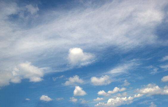 blue sky background.