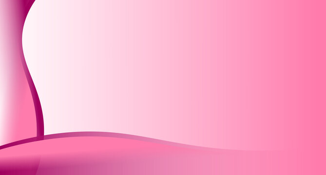 Abstract pink wave background with soft gradient curves