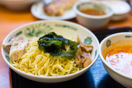 Delicious Japanese ramen noodle bowl