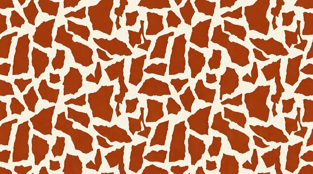 Seamless giraffe animal skin print pattern in brown and cream