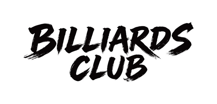 BILLIARDS CLUB Handwriting