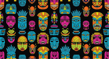 Fototapeta premium Vibrant seamless vector pattern background texture