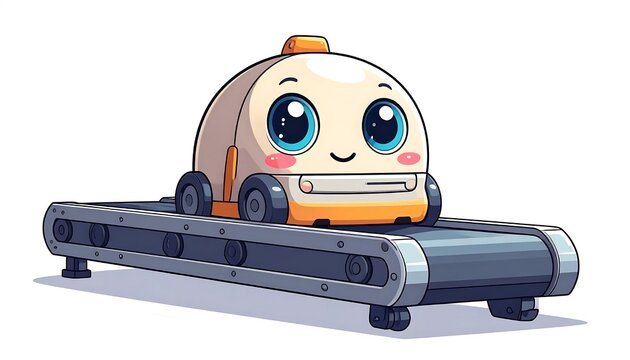 Cute cartoon school bus with happy face.