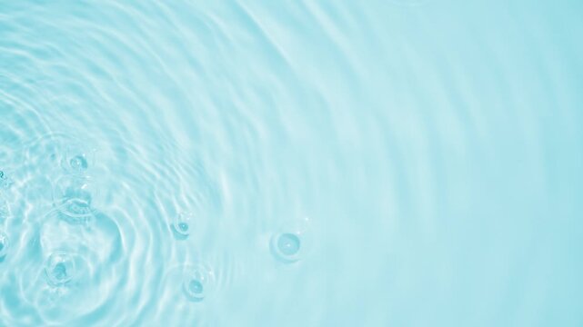 Abstract transparent water shadow surface texture natural ripple on blue background