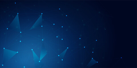 Futuristic network background glowing polygon mesh and digital connection technology background  © Ahnaf Tahmid