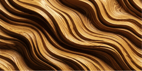 An abstract pattern of flowing, wavy lines in rich shades of brown and gold creates a visually striking and organic texture. © Julya