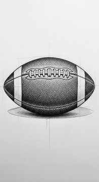 American football isolated on white background.