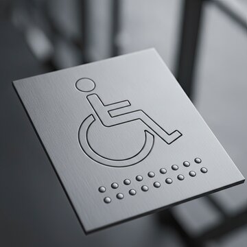 Set of 3d accessibility icons representing disability inclusion and universal design on a modern textured surface for digital interface navigation