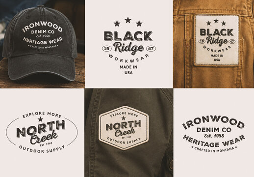 Frontier Typography Logo Set