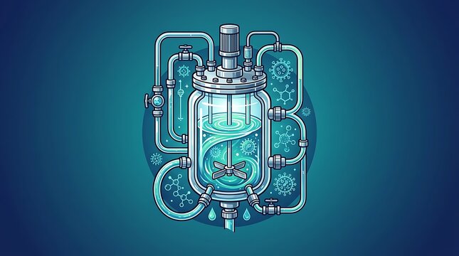 Laboratory bioreactor processing vaccine or chemical research