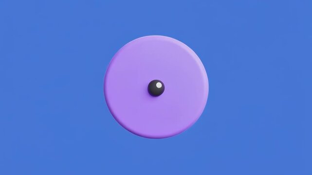 Abstract circles growing and shrinking in smooth motion against a blue background with clean lighting