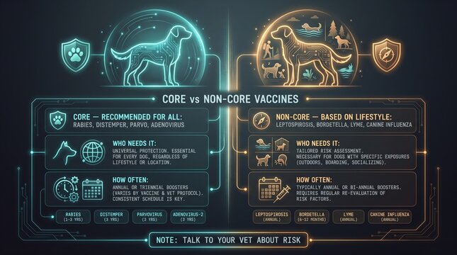 Core and non-core vaccines for dogs explained
