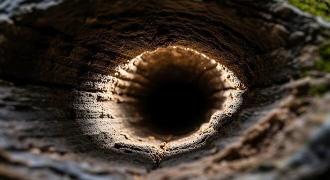 Close up of a coiled brown snake head detail.