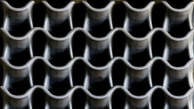 cam. Top-down view of repeating geometric patterns of cam lobes. safety posters, maintenance manuals, designed for precision metalworking and fabrication facilities, used by engineers.