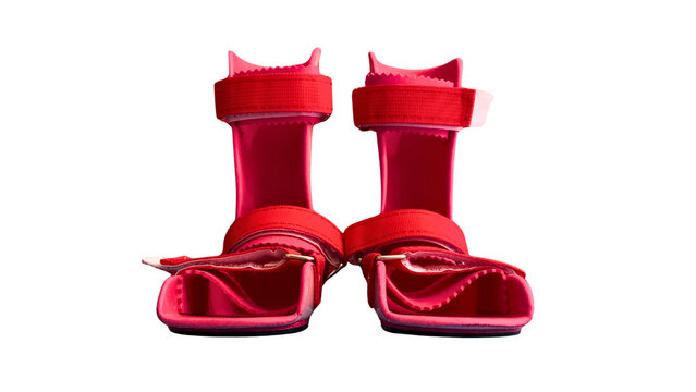 Pediatric Ankle Foot Orthosis AFO Braces for Cerebral Palsy Rehabilitation Isolated on White Background