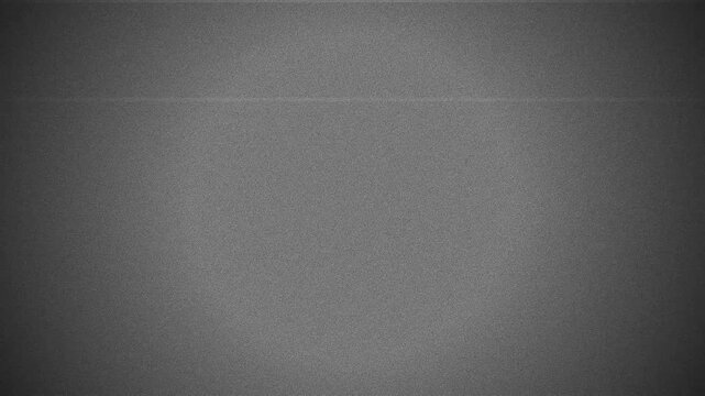 Black and white analog TV static noise background with horizontal glitch line and grain texture  representing signal loss or vintage television interference.