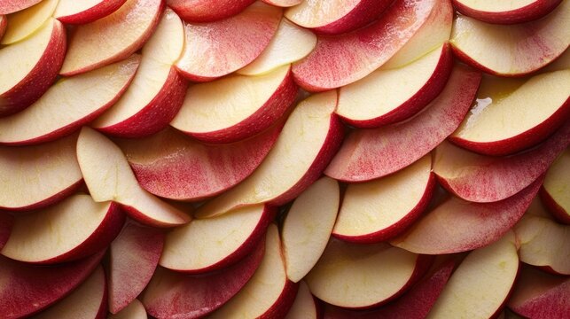 Closeup apple slices texture pattern