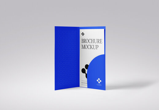Open Vertical Brochure Mockup