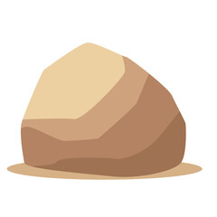 Rounded brown stone vector isolated for natural landscape, terrain, and outdoor decorative illustration projects. © cutie