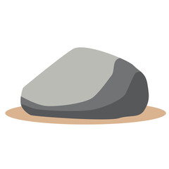 Low gray stone vector isolated for outdoor landscape, terrain, and natural illustration collections perfectly. © cutie