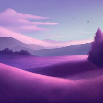 simple plain textures, purple tint, 2D illustration, procreate