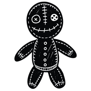 Vintage concept of voodoo doll