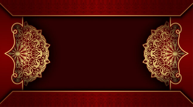 Luxury background with golden mandala ornament