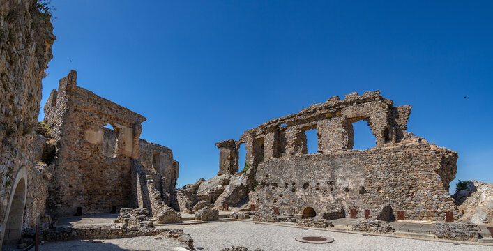 Ruins of the Castelo Rodrigo Castle, Guarda, Portugal