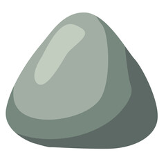 Rounded gray boulder vector isolated for natural outdoor landscape and terrain illustration collections perfectly. © cutie