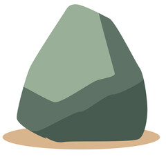 Green gray stone vector isolated for outdoor landscape and nature themed illustration projects perfectly. © cutie
