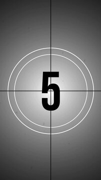 old movie style countdown glitch effect overlay. old film overlay effect film border overlay scratches. Full HD. 4k