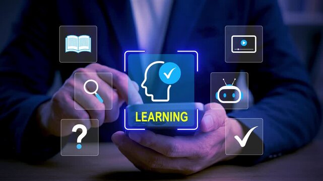 Mobile learning and e-learning application supporting employee training and professional skill development remotely