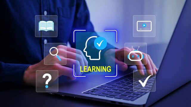 Mobile learning and e-learning application supporting employee training and professional skill development remotely