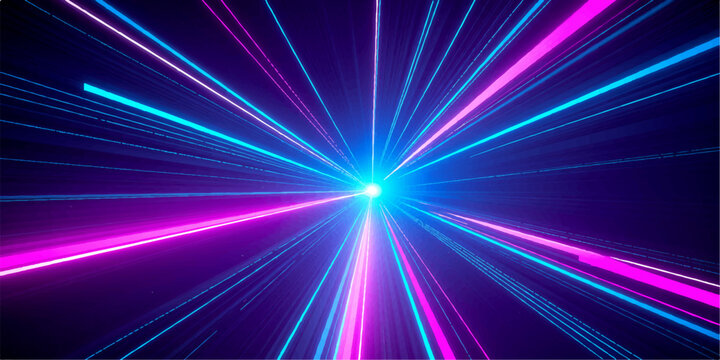 Abstract Pink Purple Starburst Light Rays Background