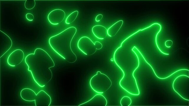 oop able video background top-down moving shining purple neon large particles, 4k motion graphics
