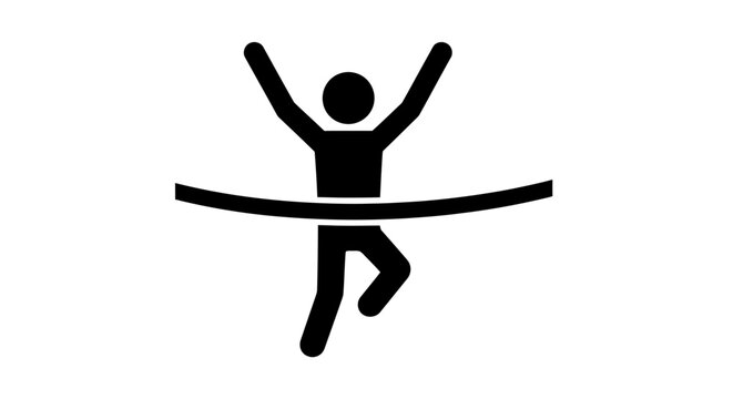 Person Balancing on a Tightrope Successfully.