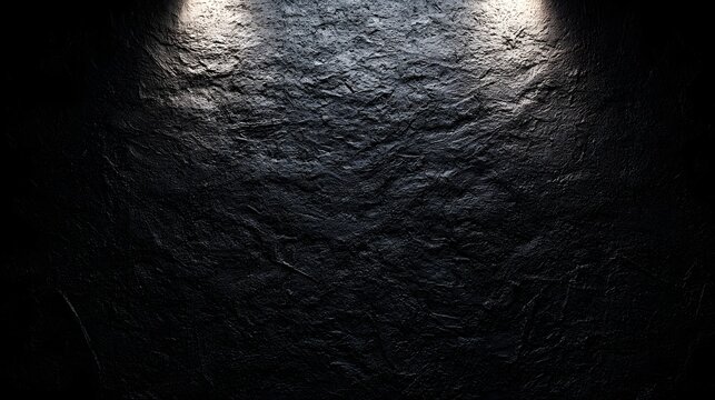 Moody black textured wall catching a focused pool of light