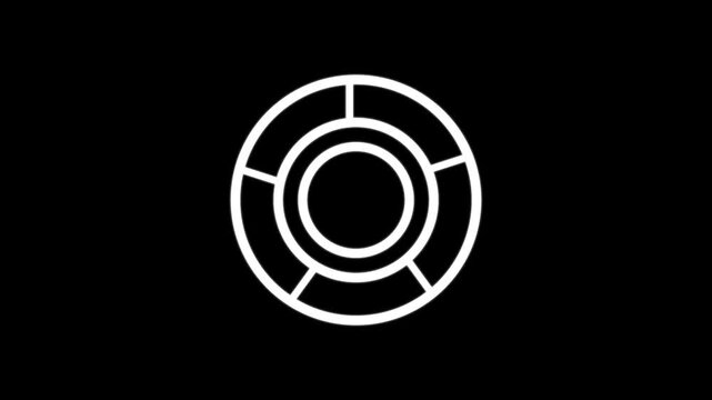 dollar coin animated outline icon. dollar coin rotation appearance  video animation for web, mobile and ui design