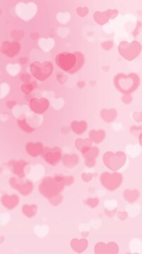 Valentine background animation with Heart falling. Full HD. 4K