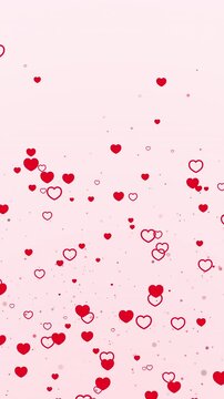 Valentine background animation with Heart falling. Full HD. 4K