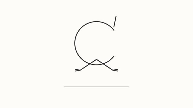 Minimalist black line art cat face on white background